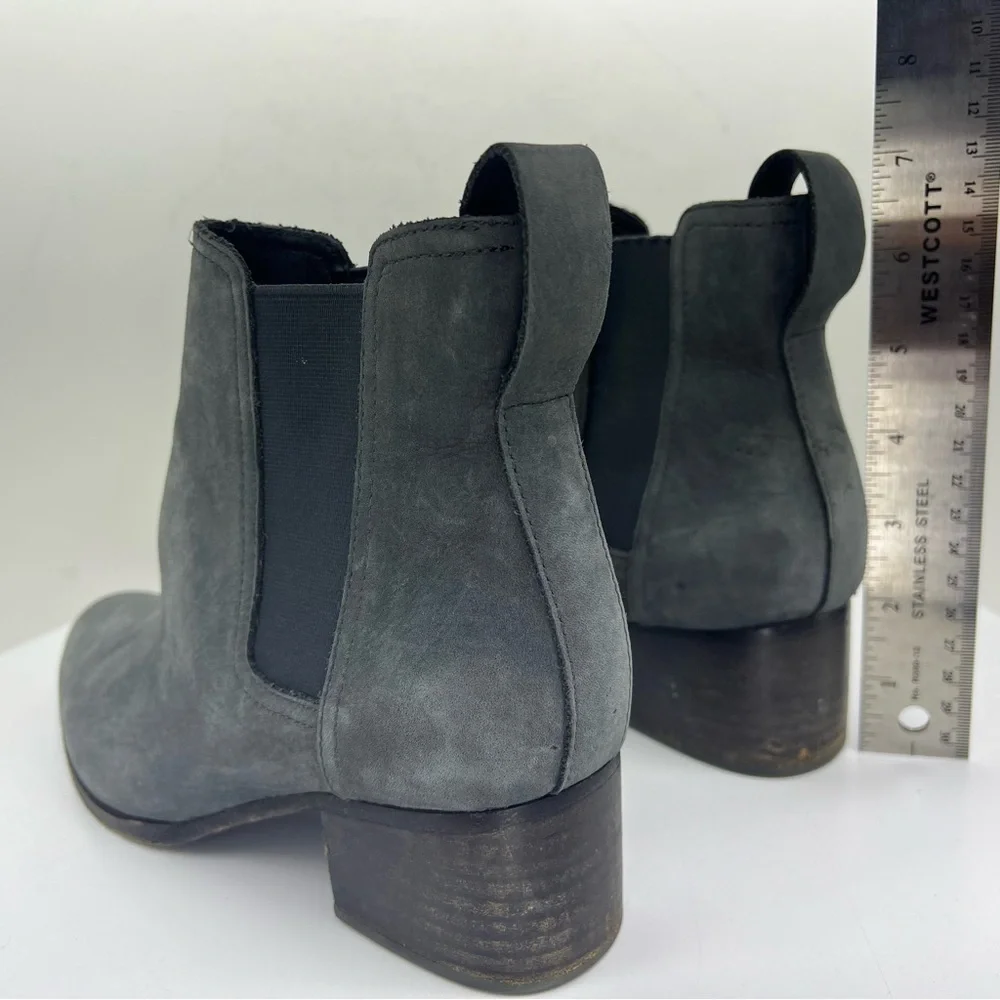 Rag & Bone Walker Booties Nubuck Leather Suede Ankle Boots Chelsea Grey Boho